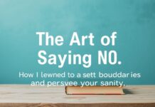 The Art of Saying No: How I Learned to Set Boundaries and Save My Sanity The Art of Saying No: How I Learned to Set Boundaries and Preserve My Sanity