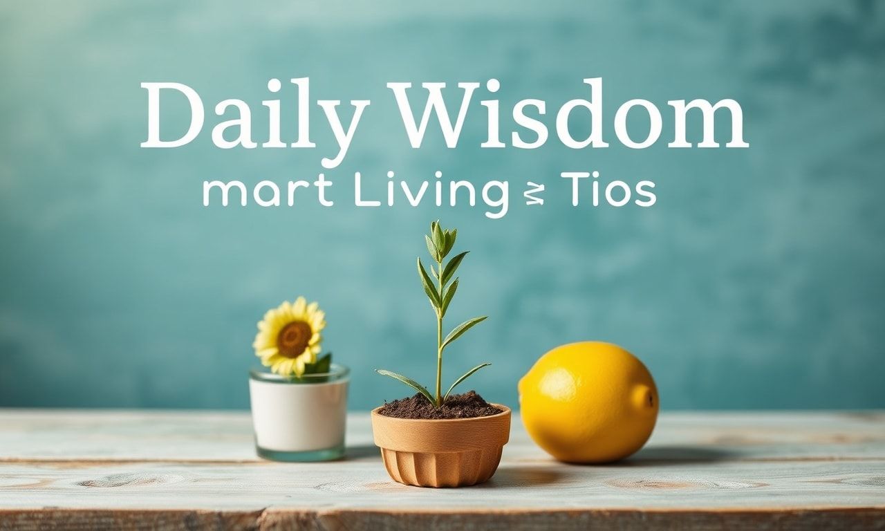 Daily Wisdom: Smart Living Tips for a Better Life