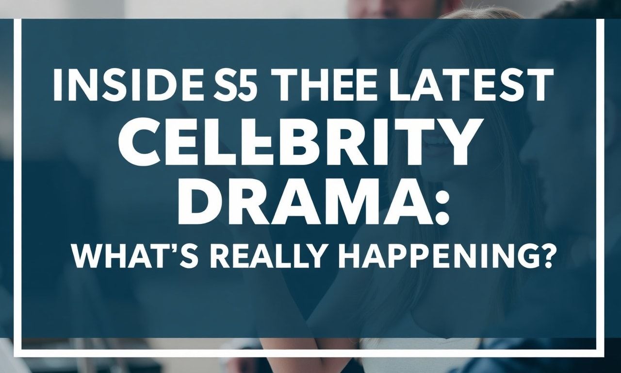 Inside the Latest Celebrity Drama: What's Really Going On?