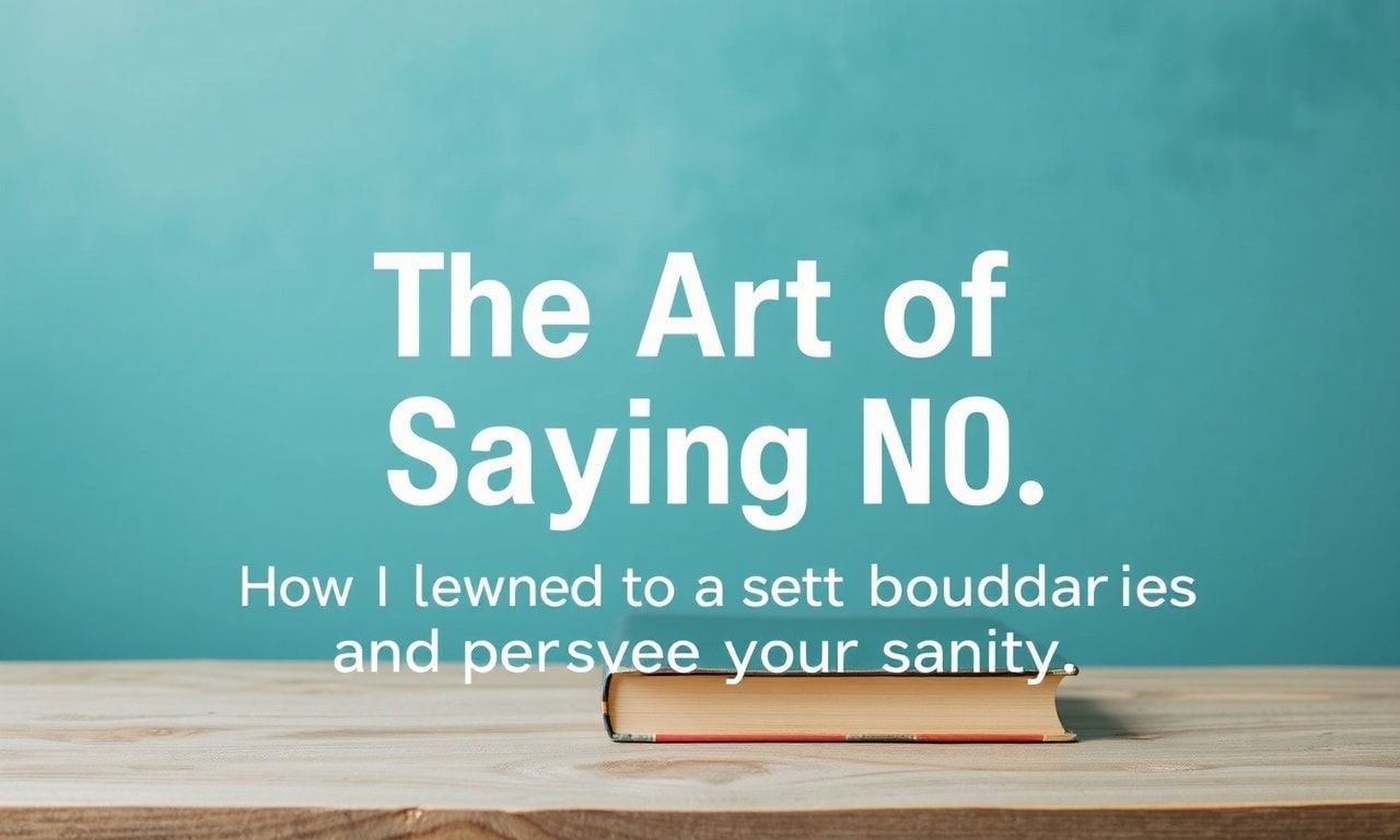 The Art of Saying No: How I Learned to Set Boundaries and Save My Sanity